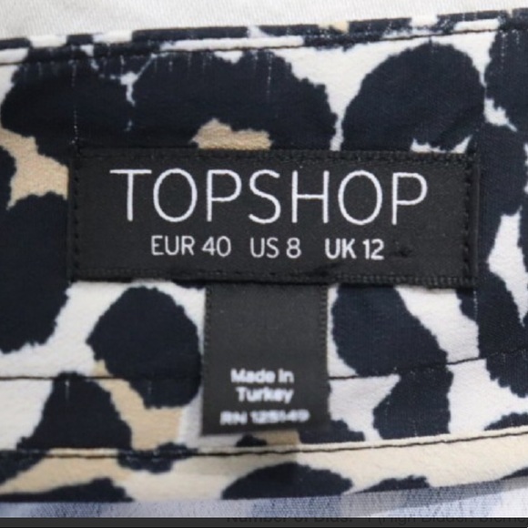 🐯Top Shop Cheetah Print Mini Skirt Size 8 - Picture 2 of 7